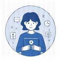 Icon representing online accessibility.