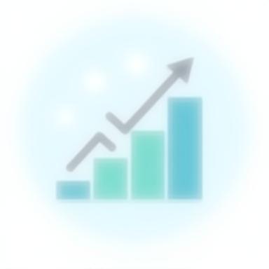 Icon representing audience growth or marketing graph.