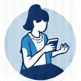 Icon representing flexible online learning.